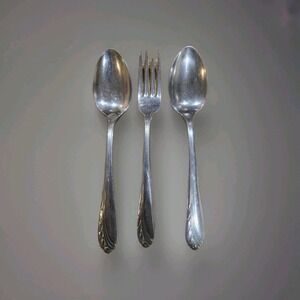 Oneida Oneidacraft Deluxe Heart Of Sweden Flatware Lot 3 Pc